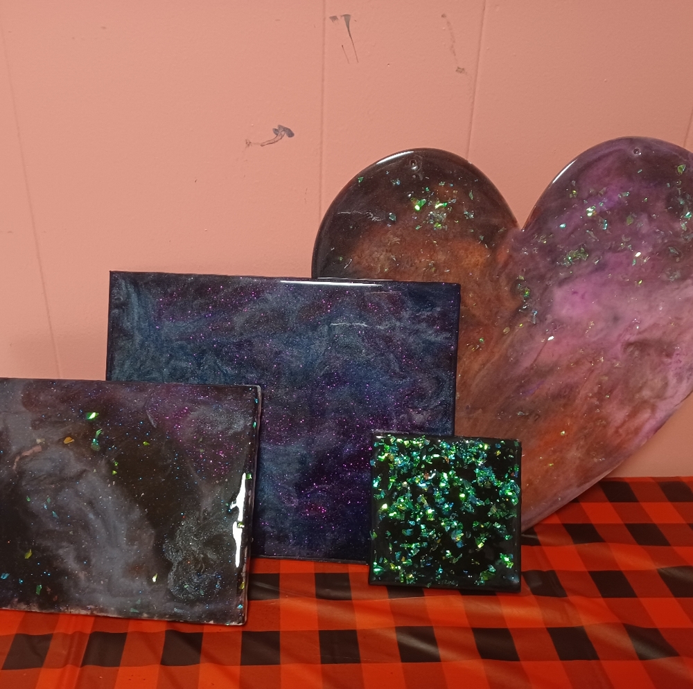Galaxy art resin pour